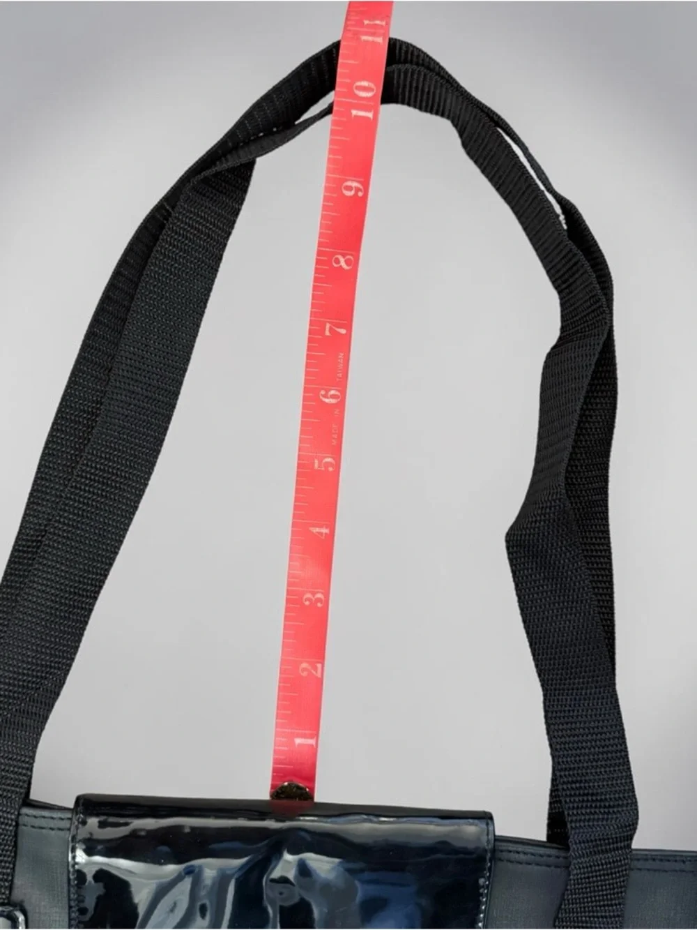 New Without Tags Large Nylon Black Foldable Tote Bag with Shoulder Straps